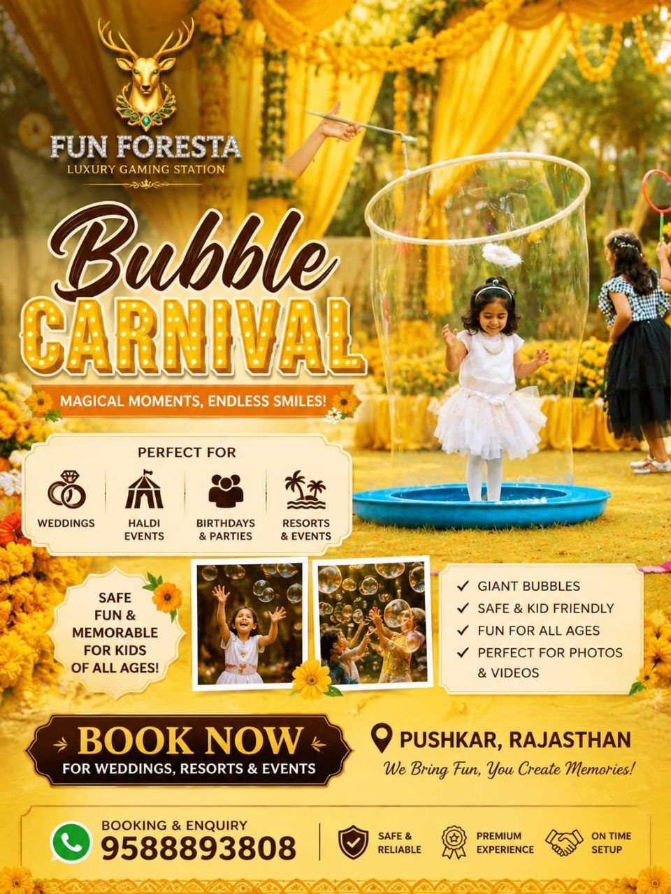 Bubble Carnival Show Live Event Setup Pushkar Rajasthan