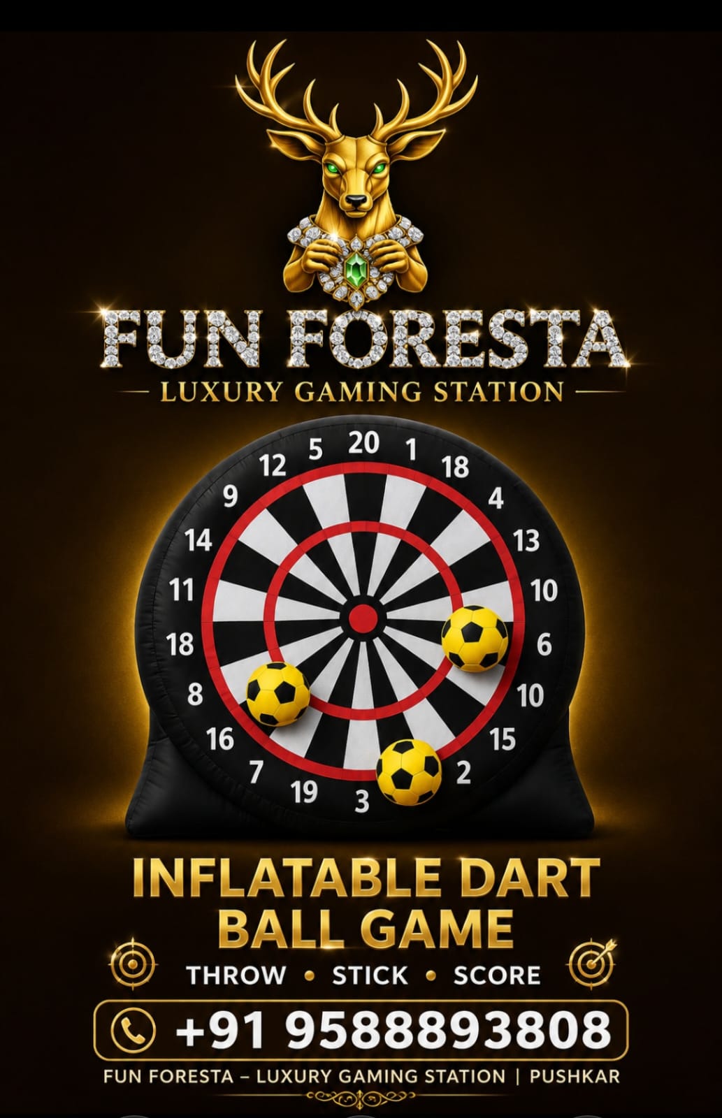 12-Foot Giant Inflatable Dart Ball Pushkar
