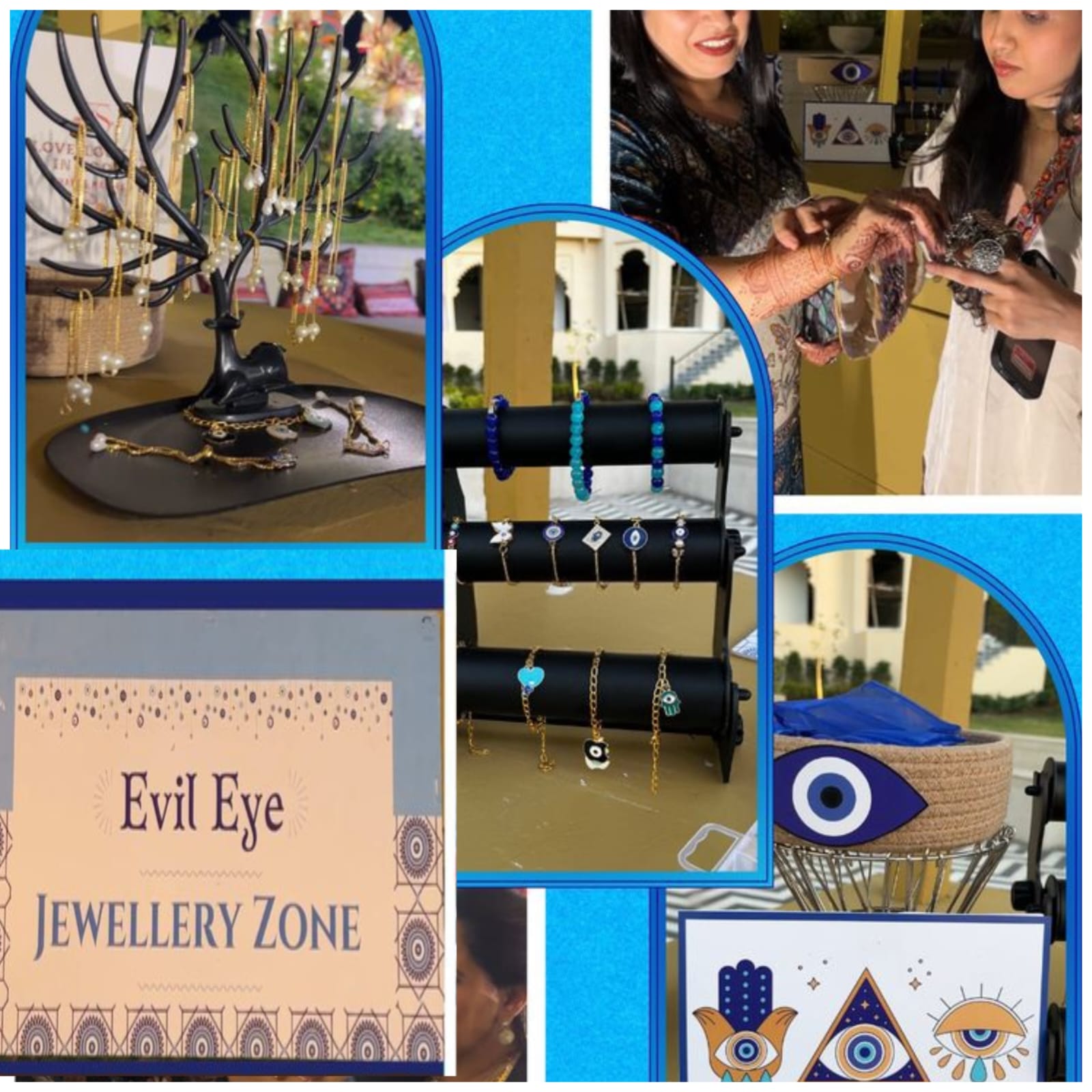 Evil Eye Custom Charm Bracelet Station Pushkar
