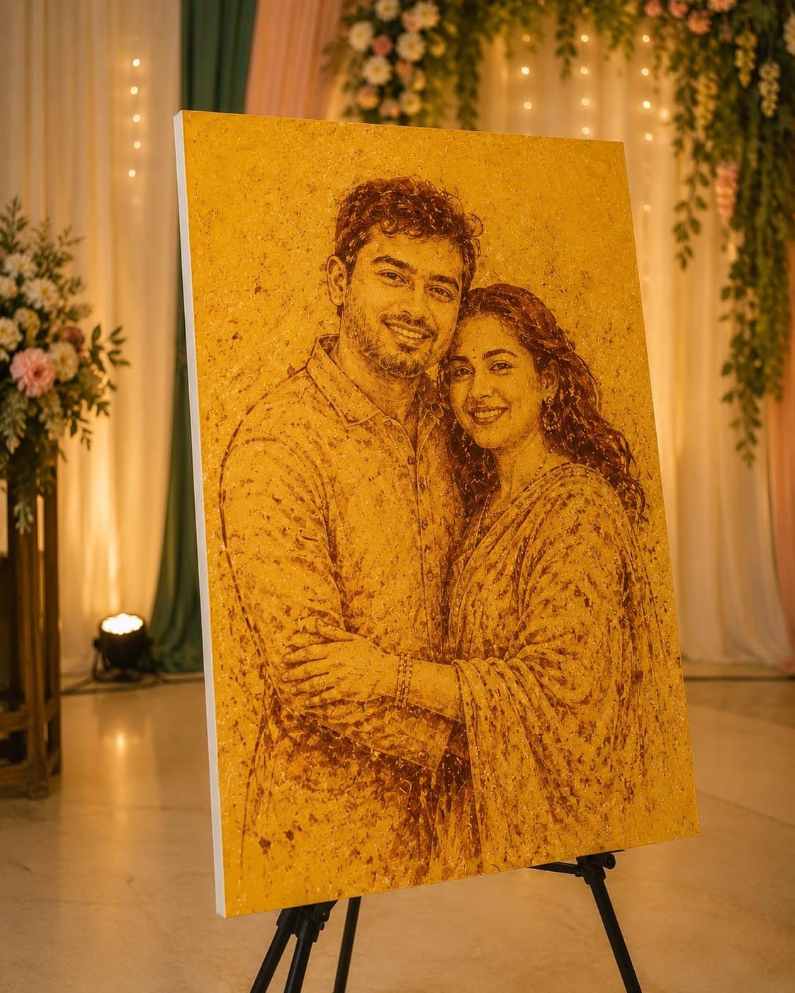 Haldi Painting Sacred Art on Canvas Pushkar
