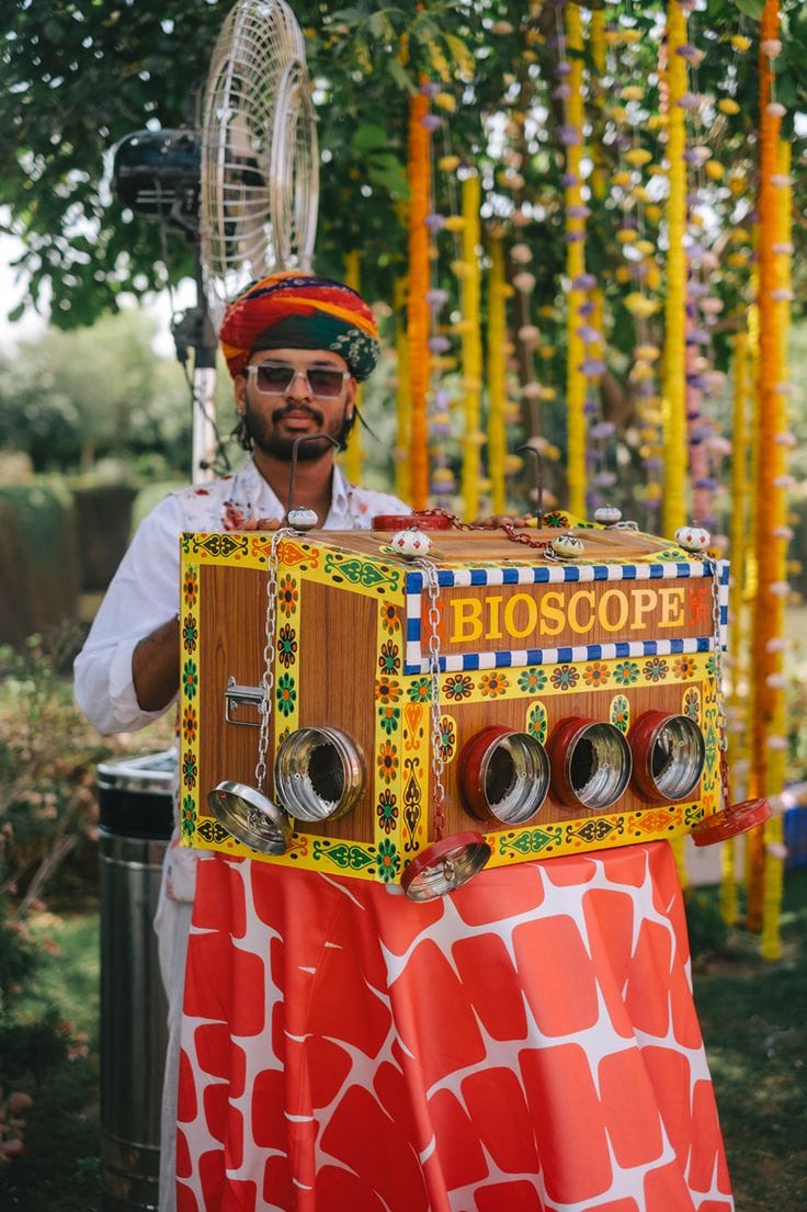 Authentic Hand Painted Rajasthani Bioscope Storyteller Pushkar