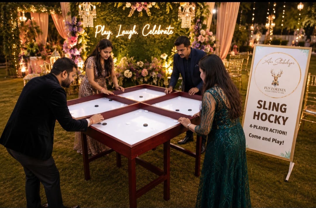 Sling Hockey 4-Player Puck Game Pushkar Rajasthan