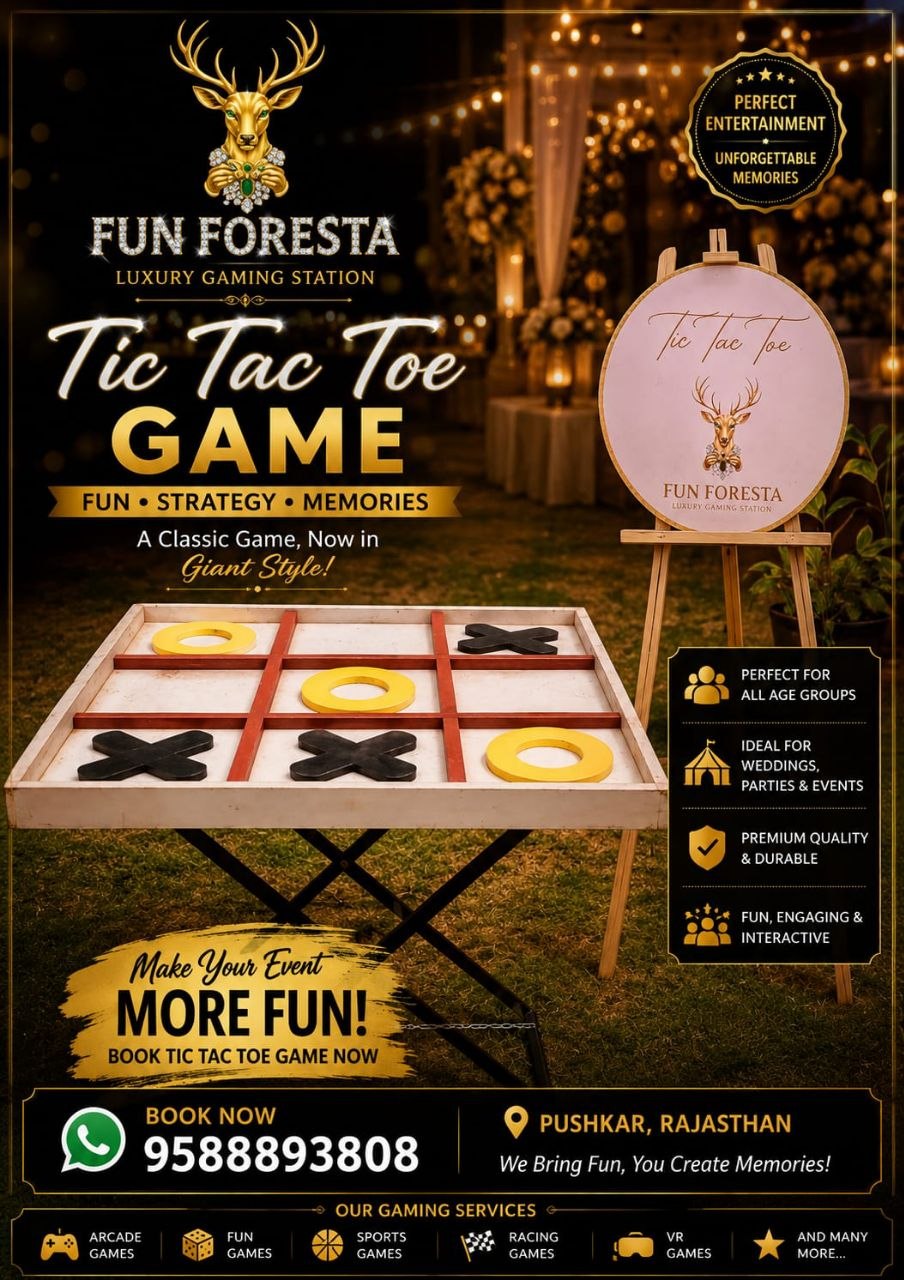 Giant Tic Tac Toe Lawn Game Setup Pushkar Rajasthan