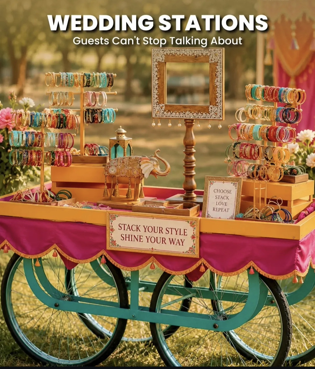 Vintage Live Counter Bangle Cart Setup Pushkar
