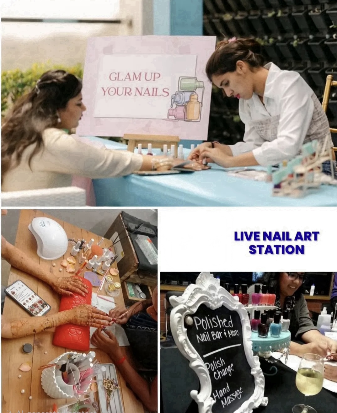 Live Nail Art Counter Destination Wedding Pushkar
