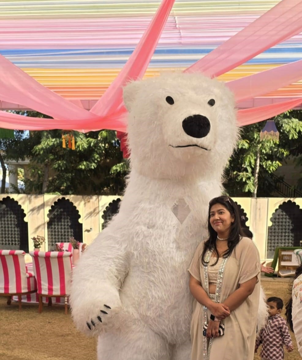 Giant Polar Bear Plush Mascot Walkabout Pushkar